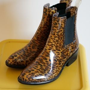 Jeffrey Campbell Leopard Rain boots